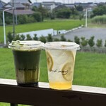 and moon - テイクアウト用　黒蜜抹茶ラテ　ハチミツレモンソーダ