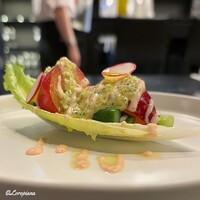 DADA - 豚タンとグリーンアスパラとロメインレタスのサラダ