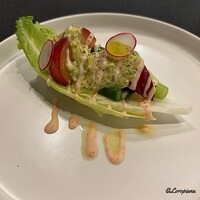 DADA - 豚タンとグリーンアスパラとロメインレタスのサラダ