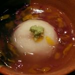 おおたに - 穴子と車海老の百合根まんじゅう 菊花のあんかけ
