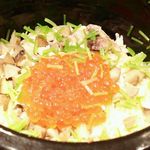 おおたに - 鯛とごぼうの炊き込み御飯 いくらをのせて