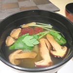 鮨棗 - お味噌汁（落葉・白味噌）(2014年9月)