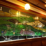 万平ホテル メインダイニングルーム - (2014.9)ステンドガラスは宇野澤辰雄～♬ちなみにこちら側は裏面だそうな。。。