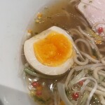 和のだしごとう - 味玉は和のスープに合うように丁度良い具合の味付け