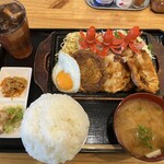 わ楽 - ニンニク三銃士定食