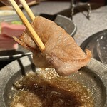 杏樹亭 岸根店 - 「焼しゃぶ（税抜￥1,980）」をぽん酢で…