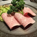 杏樹亭 岸根店 - 「焼しゃぶ（税抜￥1,980）」トモサンカクです…