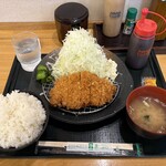ゆうたく - ろーすかつ定食(ライス大盛り)