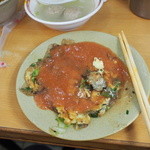 天天利美食坊 - 鶏蛋蚵仔煎（牡蠣のお好み焼き風）