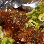 鉄板焼ＢＡＲ ぎんくら - たまぁにあるハンバーグ❤️あればチャレンジしてみて！