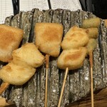 串揚げ処 榮壽 - 豚バラ ¥100×2、玉ねぎ¥100×2、おくら¥100