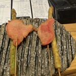 串揚げ処 榮壽 - アスパラ ¥100×2、紅生姜 ¥100×2