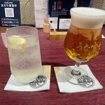 炭焼 うな富士 大阪梅田店 - レモンサワー、ビール