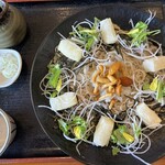 そば処みよし - 揚げもちそば、冷たいの、大盛り。