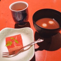 長崎卓袱浜勝 - 卓袱料理(水菓子・梅椀)