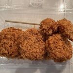 とんかつ まい泉 - 料理写真:一口ヒレカツとホタテ串