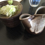 そば 法師人 - つゆ猪口と薬味