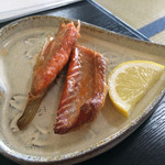 そば 法師人 - 自家製スモーク　鮭ハラス（400円）