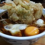 加賀 - かき揚げ玉子そば　2014.9