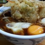 加賀 - かき揚げ玉子そば　2014.9