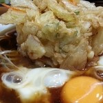 加賀 - かき揚げ玉子そば　2014.9