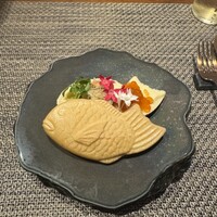 鉄板焼き 恵伝 - ズワイガニといくらの最中