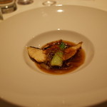 東郷 - 魚 鳥羽産脂の乗った鰆のパンフライ キノコやチンゲン菜の甘酢あんかけ 2014.9.2x