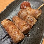 旬彩酒庵 おねぎや - 軟白葱の豚肉巻串
