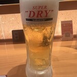 旬彩酒庵 おねぎや - キンキンに冷えたビール
