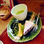 そば処　みかど - 抹茶と手作り無添加ブルーベリーチーズケーキ。