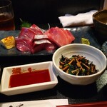 一和 - 刺し身定食　わらさとまぐろ　1300円