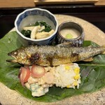 京味 もと井 - 鮎塩焼　八寸