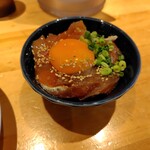 麺家 たけ田 - ハマチと鯵のユッケ丼