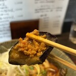 串焼き BUBU-TON - 揚げなすon旨辛そぼろ