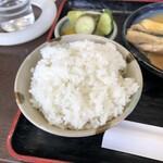 丸福 - 半ライス。軽く一人前あります