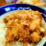 玉屋 - 丼の中には、海老と烏賊がゴロゴロ入った"かき揚げ"。