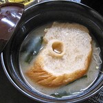 神乃湯ホテル - 夕食（焼き麩の味噌汁）