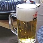 神乃湯ホテル - 夕食（生ビール）