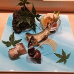 鮨 やざわ - 前菜盛り合わせ♪武相の一幅♪