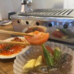 焼肉ぽむる - 夏野菜のお浸し