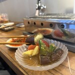 焼肉ぽむる - 夏野菜のお浸し