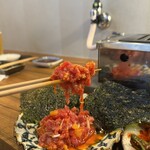 焼肉ぽむる - 本日のお任せユッケ風