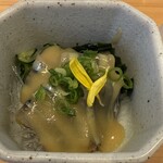 あじふらい てしお - きびなご酢味噌和え