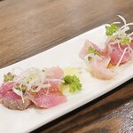 トリワイン ＰＩＫＯＳＨＨＨＵ - 鮮魚のカルパッチョ少々