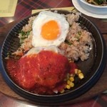 クックバーン - 日替わりランチ・月見トマトソースハンバーグ