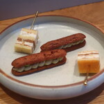 フィエルテ - 煮干し/枝豆とシェーブルチーズ/無花果/ヘーゼルナッツ