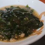 ラーメン金子 - ワカメたっぷり割スープ⸜(*ˊᗜˋ*)⸝