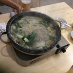 笑義 - ここの石鍋本当おいしい。卵のタレにつけて食べるのがたまりません。〆のラーメンも最高！