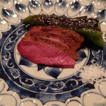 伯雲 - 青森の銀の鴨の藁焼きと万願寺唐辛子の炭火焼