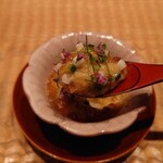 伯雲 - 礼文島の紫雲丹と焼き玉蜀黍の冷たい茶碗蒸し
